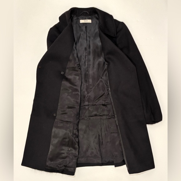 Prada Black Double-Breasted Women’s Coat size EU 44 - Picture 3 of 5